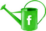 Grüne Gartengiesskanne mit "f" - Verbindung zur Gartenkönigin - Manuela Husmann bei Facebook